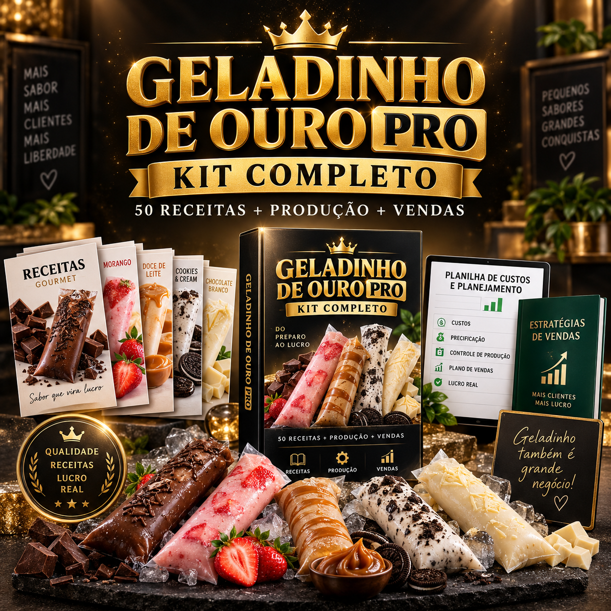 Geladinho de Ouro PRO — Kit Completo
